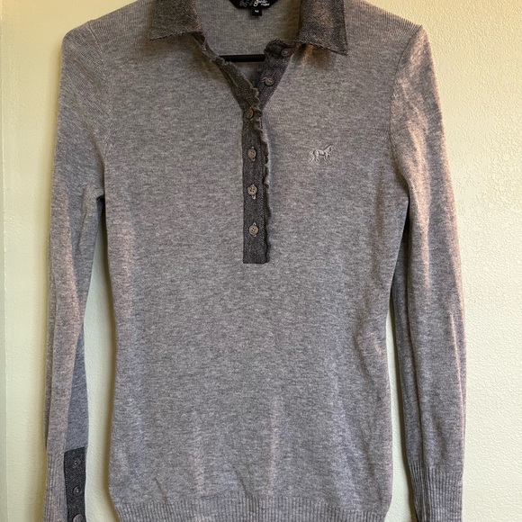 Goode Rider Polo Sweater Med - Picture 2 of 4